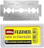 100 Feather New Hi Stainless Rasierklingen,(100 Stück)1er Pack