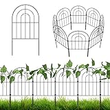 Dekorativer Gartenzaun, 10 Stück, insgesamt 3 m (L) x 60 cm (H), kein Graben, rostfreier...