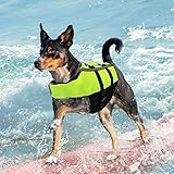 NAMSAN Hundeschwimmwesten Schwimmweste für Hund Tragbar Aufblasbar...