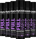 Syoss Haarspray Full Hair 5 Haltegrad 4 (6 x 400 ml), extra starkes Styling...