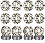 HonLena 608 ZZ Kugellager, 20 Pack 8mm x 22mm x 7mm Metall Double Shielded Miniatur...