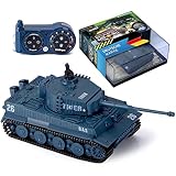 Ferngesteuerter Mini RC Panzer German Tiger I - Modellbau R/C Battletank mit...