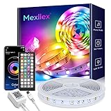 Mexllex LED Strip 5m, RGB LED Streifen, Farbwechsel LED Band mit IR...