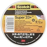 3M 33+ Scotch Super Elektro Isolierband, Vinyl, 19 mm x 20,1m