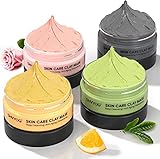 Ton-Gesichtsmasken-Kit, Gesichtsmasken Set Vitamin-C-Maske mit Kurkuma,...