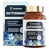 Nattokinase hochdosiert 120 Kapseln Vegan 200 mg pro Portion (40.000 FU/g) ohne Gentechnik...