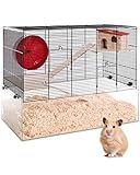 PETGARD Mäuse- und Hamsterkäfig, Nagarium mit Glaswanne und 2 Holzetagen,...