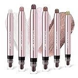 Eyeshadow Stick with Brush, Metallic Shimmer Cream Eyeshadow Pencil, Eye...