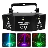 Discolicht Partylicht mit Fernbedienung, 9-Eyes LED RGB Licht DJ Projektor Disco...