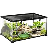 PawHut Terrarium für Reptilien Reptile Fütterungsbox Glasterrarium Amphibien...