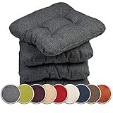 sunnypillow 4er Set Stuhlkissen 40x40 cm Bequeme 8cm Polsterauflage Auflage für...