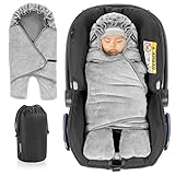 Zamboo Baby Einschlagdecke mit Füßen - Winter - gefütterte Babydecke (0 bis...