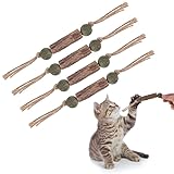 Dacitiery 4 Stück Katzenminze Sticks, Kausticks für Katzen, Katzenminze...