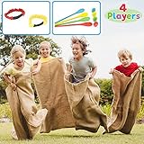 JOYIN 4 Spieler Outdoor Rasen Spiele, Spiele Gartenspiele， Potato Sack Race Bags, Eier...