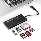 USB3.0 USB C Multi Card Reader, 7-in-1 kartenlesegerät zu SD TF Micro SD CF MS MMC Karte,...