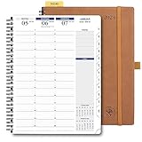 POPRUN Kalender 2024 Wochenplaner 28.5 x 22.2 cm - auf Deutsch - Terminplaner A4 Ringbuch...