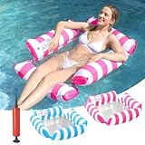 Luftsessel Aufblasbar 2PACK, JARAGAR 4-in-1 Luftmatratze Pool, Mehrzweck...