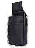 Hochwertige Kellnertasche aus weichem Rindleder, Holster Tasche Damen & Herren Schwarz,...