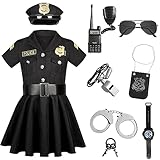 Polizei Kostüm Mädchen Luxus Polizei Offizier Kleid Set für Kinder Karneval...