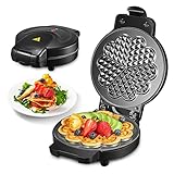 Waffeleisen, FOHERE Waffeleisen Herzform, 900 W, Waffelmaker mit Antihaftbeschichtung,...