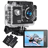 Jadfezy Action Cam FHD 1080P/12MP, Unterwasserkamera wasserdicht bis 30M, 140...