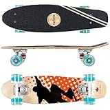 FunTomia Mini-Board Cruiser Skateboard 57cm aus 7-lagigem kanadischem Ahornholz...