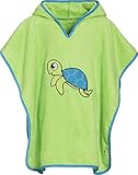 Playshoes Jungen Frottee-Poncho Schildkröte 340055, 29 - Grün, S (bis ca. 4 Jahre)