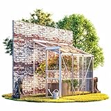 GARDEBRUK® Beistell Aluminium Gewächshaus 3,8m³ 190x122cm Treibhaus Gartenhaus...