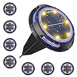 AsperX Solar Bodenleuchten IP65 Wasserdicht Winterfest 8 Stück 10 LED Solarlampen für...