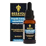 BEE&YOU Propolis Tinktur Tropfen, Extrakt wasserlöslich 10% (30 ml), ohne Alkohol,...