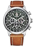 CITIZEN Herren Analog Quarz Uhr mit Leder Armband CA4470-15X