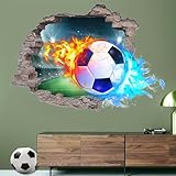 HBSFBH Wandsticker Fussball Kinderzimmer, Breakthrough Fussball Wand Sticker,...