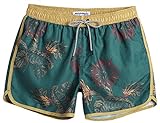 MaaMgic Herren Badeshorts Vintage Retro Boardshorts Schnelltrocknend mit...