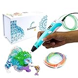 SCRIB3D P1 3D-Druckstift mit Anzeige - Enthält 3D-Stift, 3 Startfarben von PLA-Filament,...