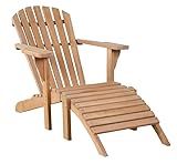 Mr. Deko Sonnenliege Adirondack Montreal - Gartenliege aus Teak Holz - wetterfest &...