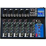 Depusheng HT7 Tragbarer Bluetooth-Audio-Mixer mit USB-DJ-Sound-Mischpult...