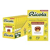 Ricola Original Kräuter, 10 Böxli Schweizer Kräuter-Bonbons mit 13 Schweizer...