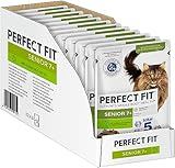 Perfect Fit Senior 7+ Katzennassfutter mit Truthahn und Karotten, 12 Portionsbeutel,...