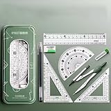 Zirkel Set Kompass Geometrie Werkzeug Mathematik Geometrie Kit Set 8 Stück mit...