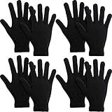 SATINIOR 4 Paar Magische Handschuhe Winter Strickhandschuhe Elastische Unisex Handschuhe...