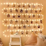 WOWDSGN Lichterkette für Foto, 120 LEDs, 12 m, Lichterkette für Schlafzimmer,...