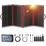 DOKIO Solarpanel 300W Faltbar Monokristallinen Solarmodul mit Laderegler (2 USB...