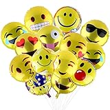 Yizhet Folienballon Smiley, 24pcs Helium Ballons Smiley für Party Deko,...