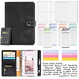 A6 Budget Binder mit Taschenrechner Budget Planner Deutsch, Lederbudget Binder Geld...