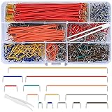 840 Stück Breadboard Jumper Wire Set, Elektronik Steckbrett Steckbrücken...