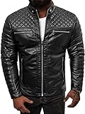 OZONEE Herren Lederjacke Kunstlederjacke Kunstleder Farbvarianten Jacke...