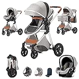 Kombikinderwagen 3 in 1 Reisesysteme Standardkinderwagen Kinderwagen Buggy Neugeborener...