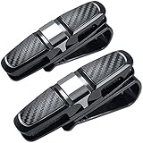 FineGood 2 Pack Brillenhalter für Auto Sonnenblende, Sonnenbrillen Brillen mit...