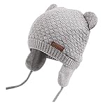 DRESHOW Unisex Baby Mütze Süßer Bär Kleinkind Earflap Beanie Strickmütze Warm Herbst...