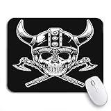 Gaming Mouse Pad Böse Wikinger Schädel Krieger Emblem Alte Rüstung Abzeichen Barbar...